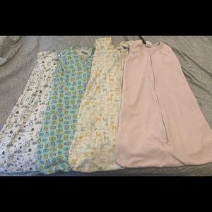 Lot of 4 Halo sleep sacks (3 large, 1 medium)